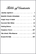 Table of Contents in Cookbook